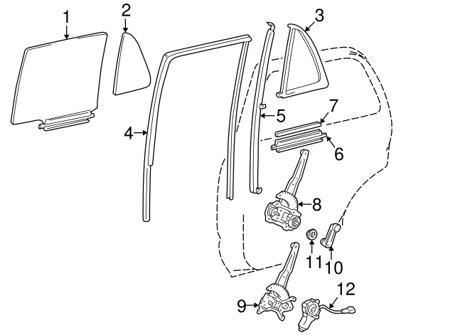 Exterior Rear View Mirror Assembly 87940-35821-G0 Genuine Toyota