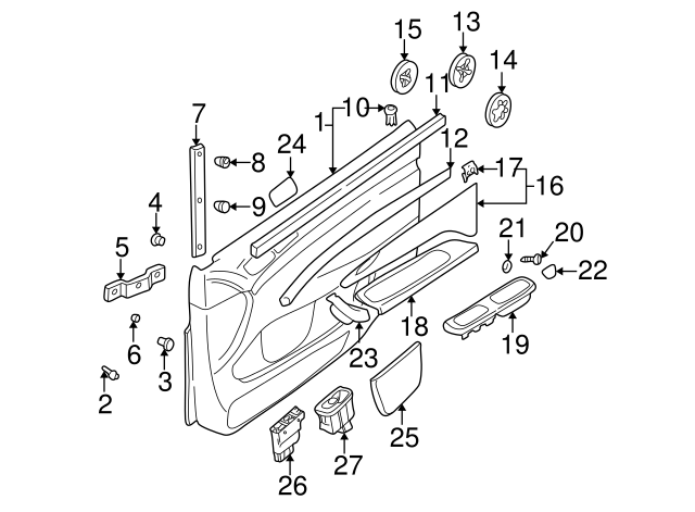 39966326 - Door Trim Panel - 2000-2004 Volvo S80 | Volvo OEM Parts Direct