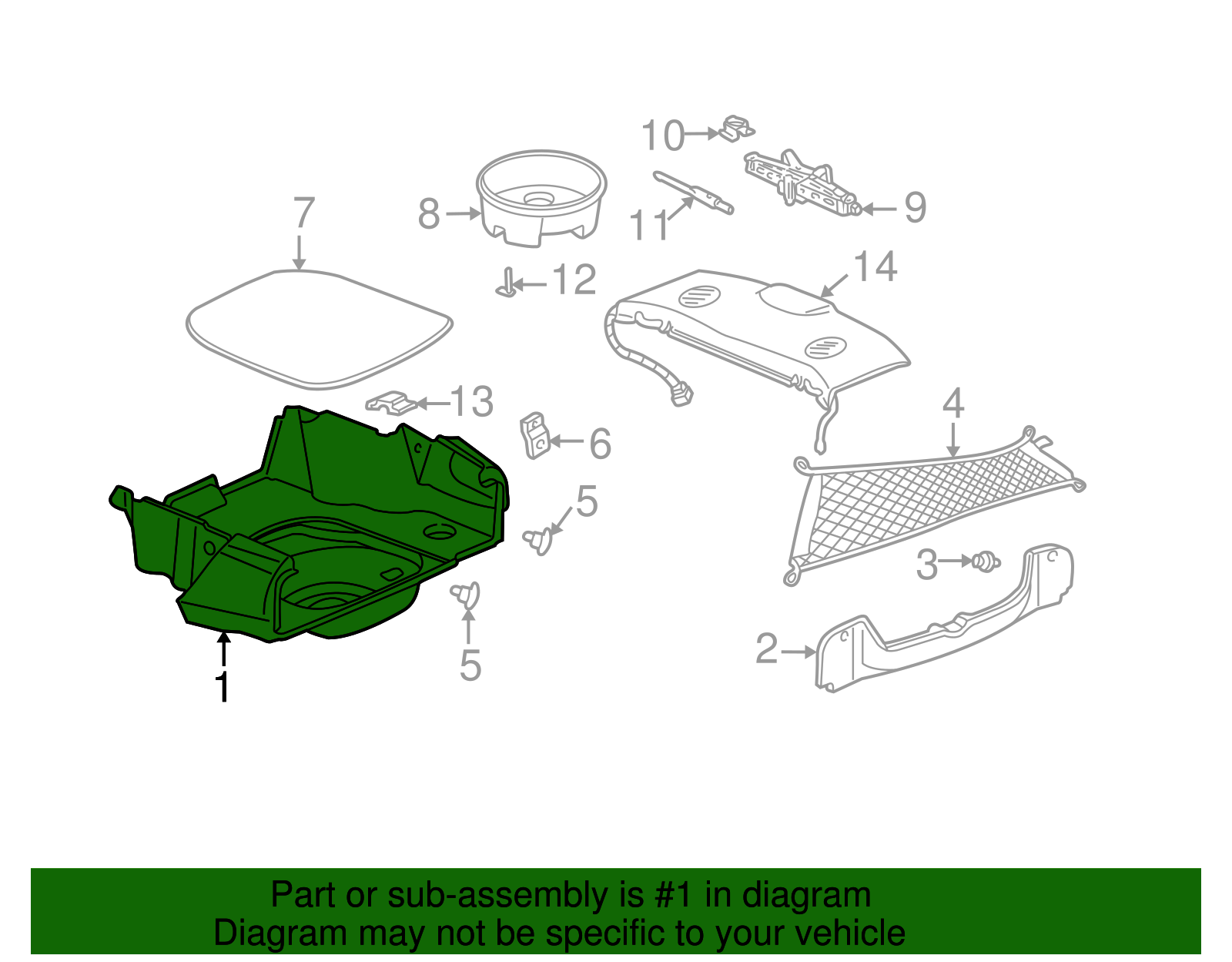 Compartment Trim - Buick (25758102)