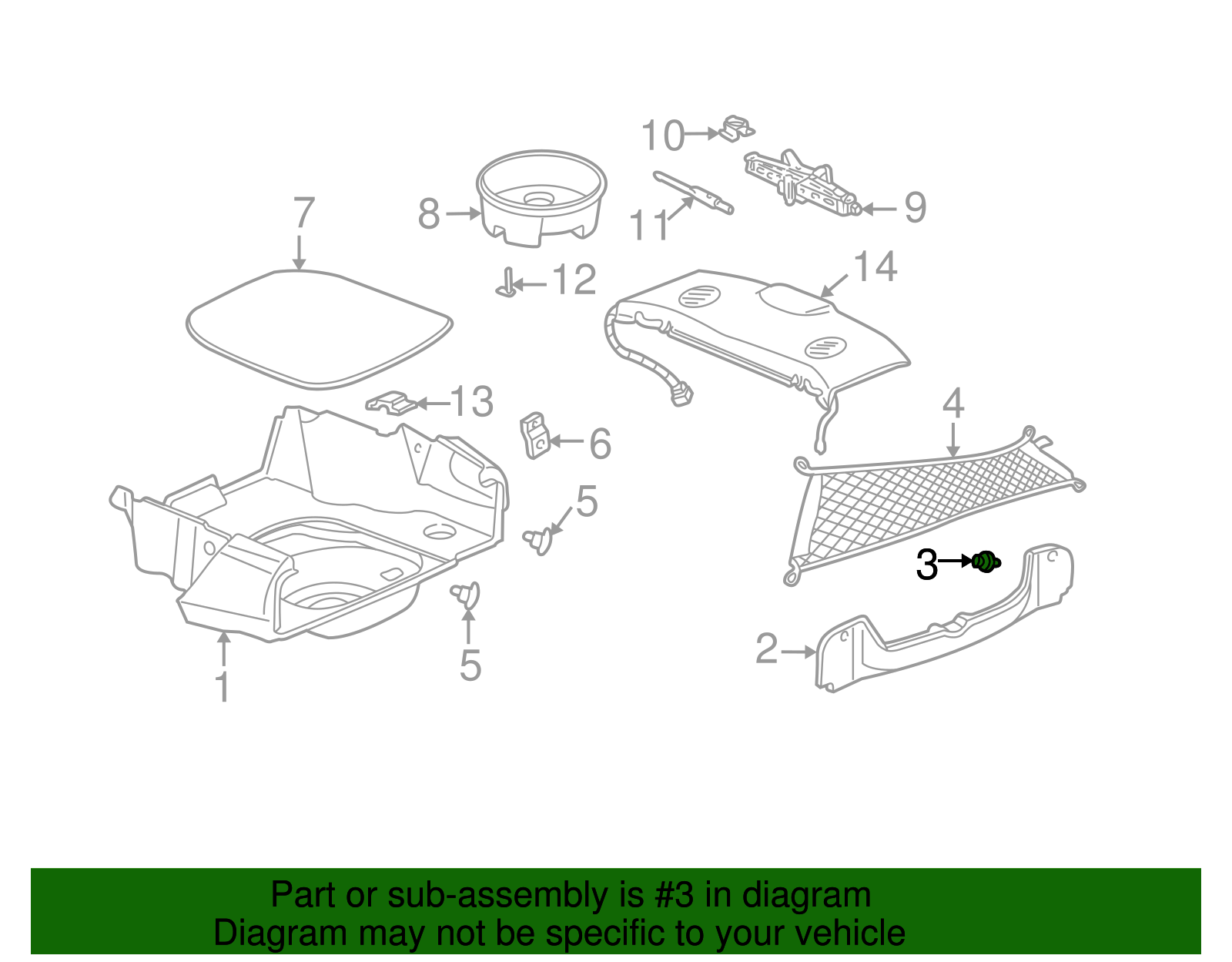 Trunk Trim Panel Retainer Screw - GM (20478293)