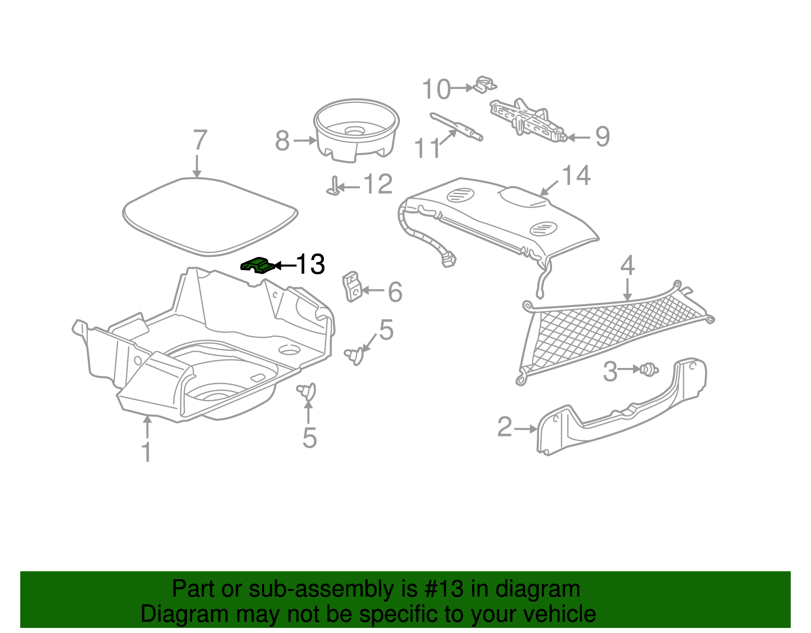 Spare Bracket - GM (25646393)