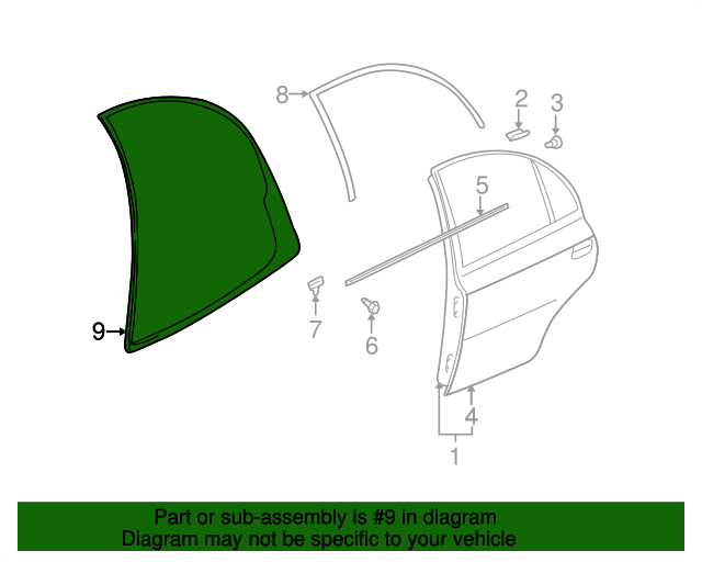 0K34A73760D Surround WeatherStrip 20022005 Kia Rio Kia.Parts Store