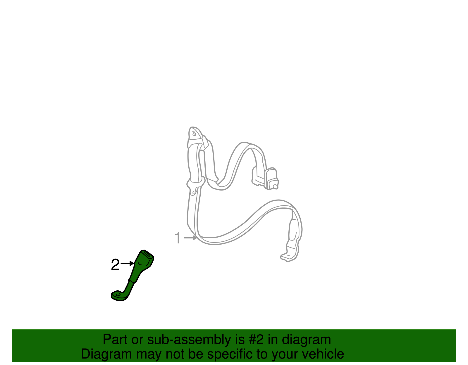 Seat Belt Lap And Shoulder Belt - GM (12380608)