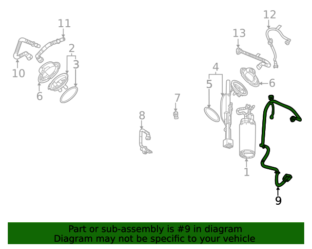 20202025 Chevrolet Corvette Fuel Pump Wiring Harness 85146470 GM