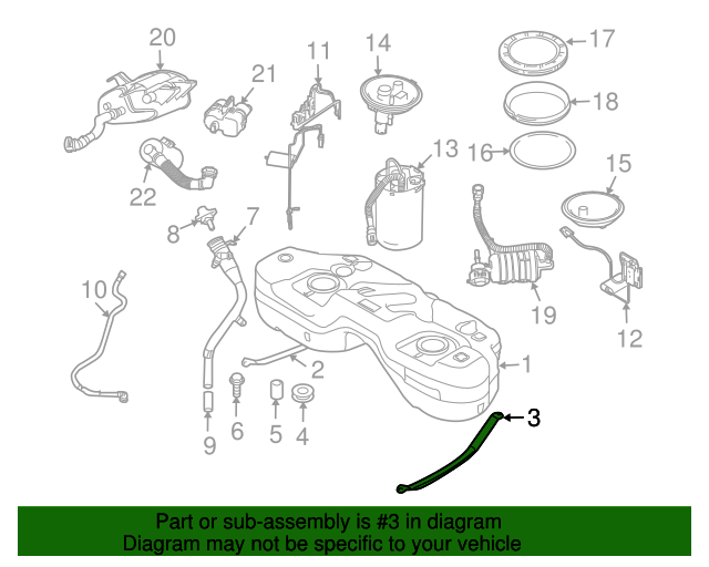 16117194461 20042010 BMW X3 Fuel Tank Mount Strap (16117194461