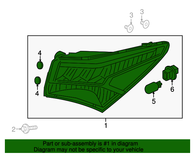 Genuine OEM Acura Tail Lamp Assembly Part 33500TZ3A01 Acura