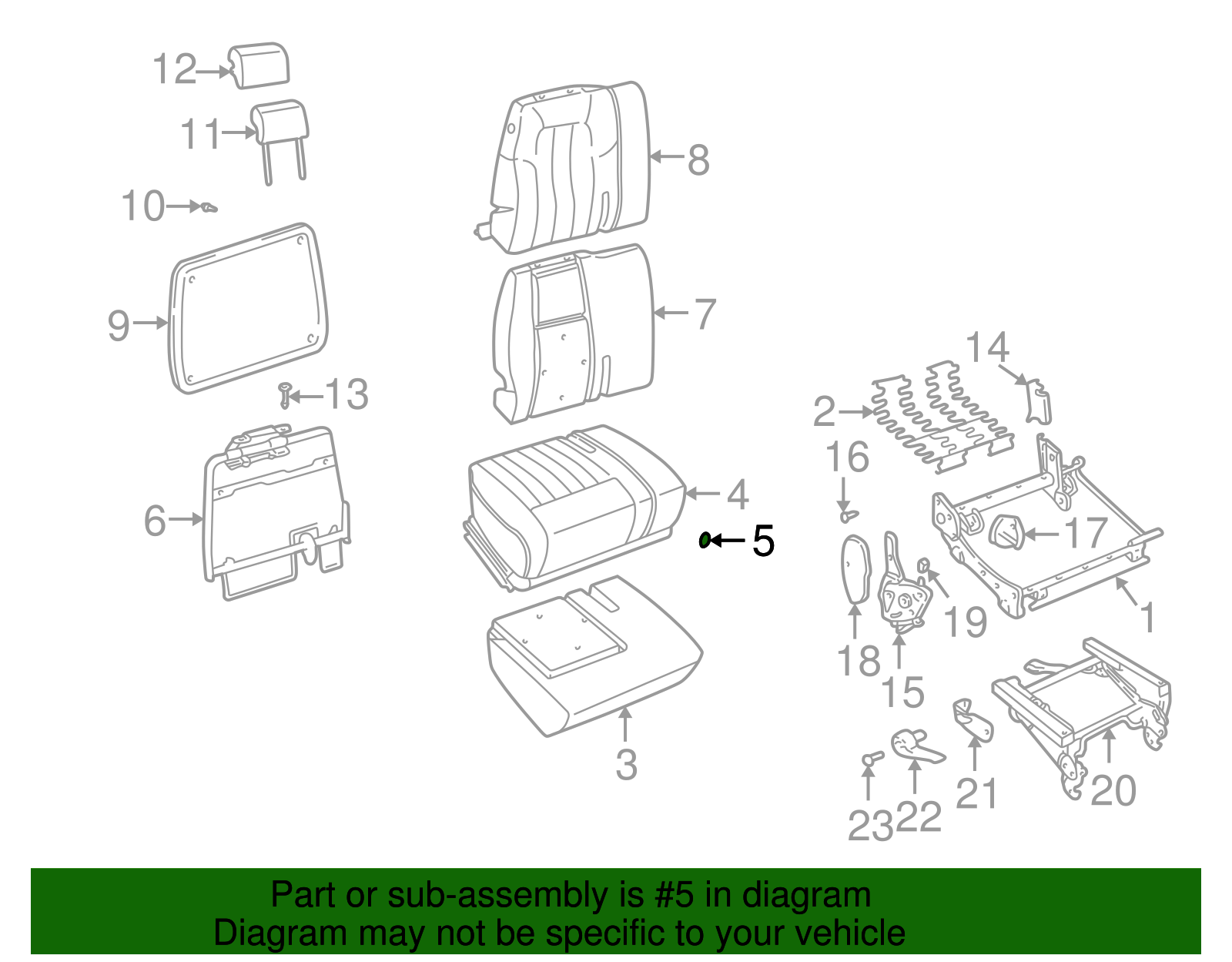 Seat Cover Ring - GM (89046281)