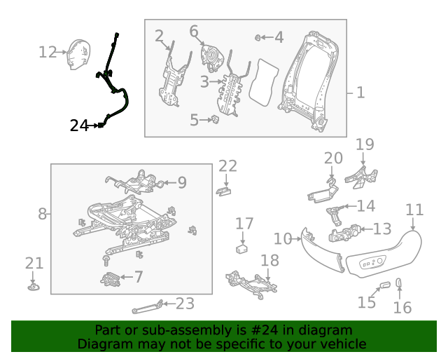 20202022 Toyota Highlander Power Seat Wiring Harness 8219B0E160