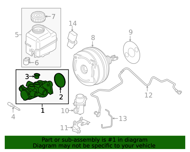 Genuine BMW 34336865476 Master Cylinder FREE Shipping on Most
