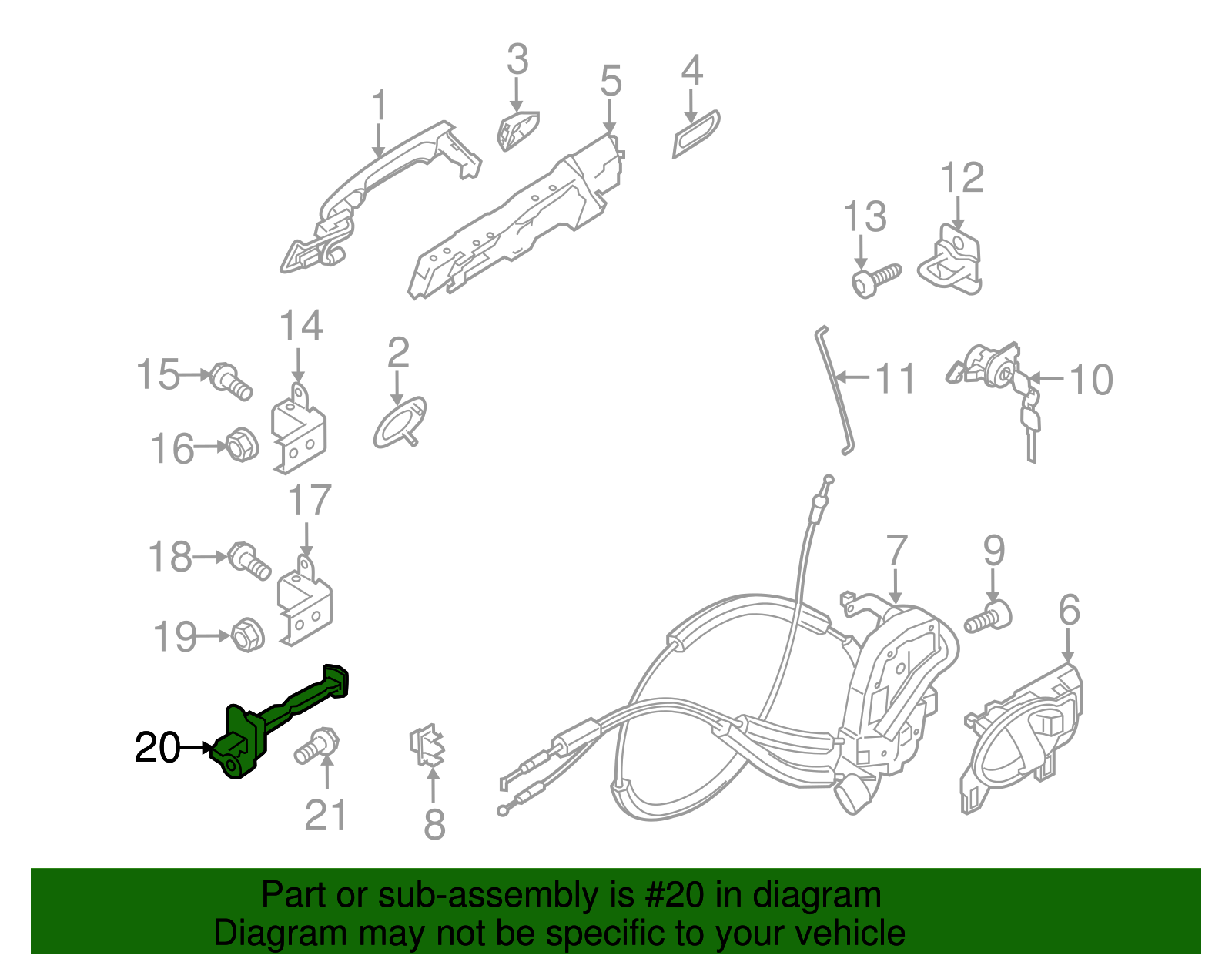 thumbnail image 2 of OEM Nissan Left Door Check Link – 2014-2019 Rogue, Genuine 80430-4CL0A, Direct Fit 2 of 3