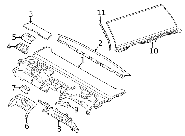 51467392269 - 2016-2022 BMW Seat Belt Guide (51-46-7-392-269 