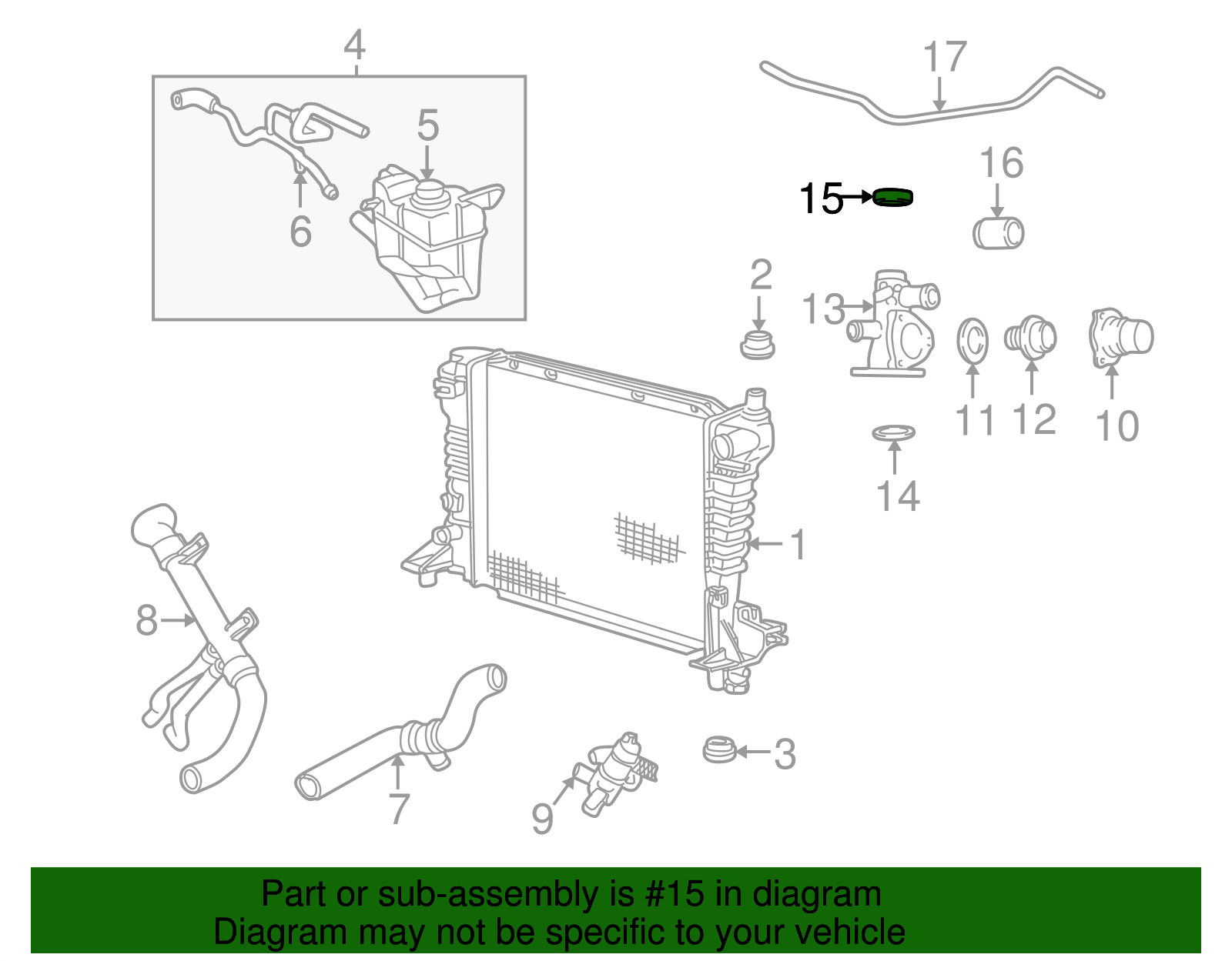 Thermostat Housing Cap - Ford (XW4Z-8A511-AA)