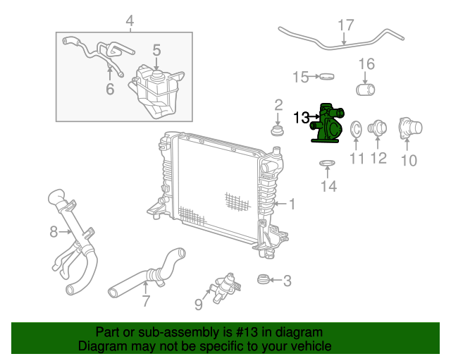 Genuine OEM Ford Part Thermostat Housing 3W4Z8548AD Genuine OEM