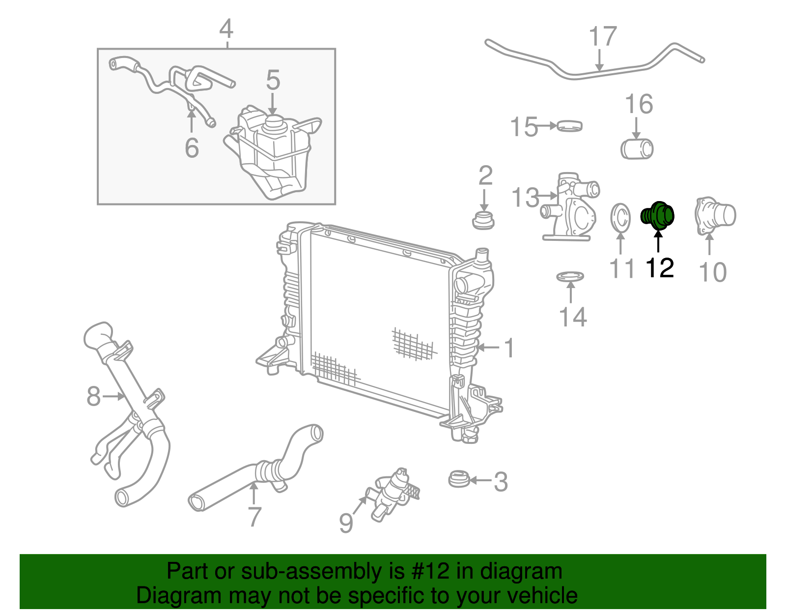 Thermostat Gasket - Ford (XW4Z-8590-BA)