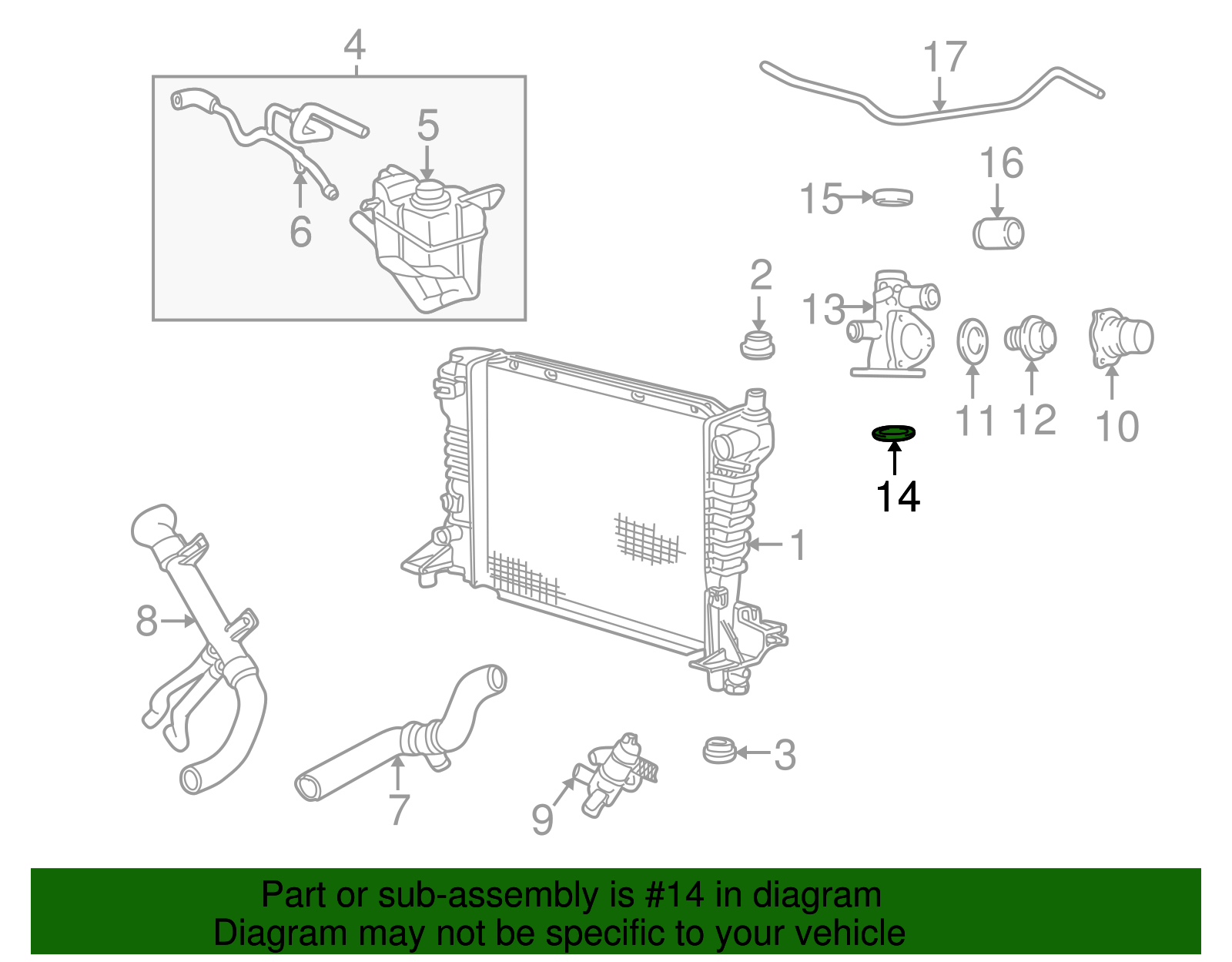 Thermostat Housing Seal - Ford (XW4Z-8255-CA)