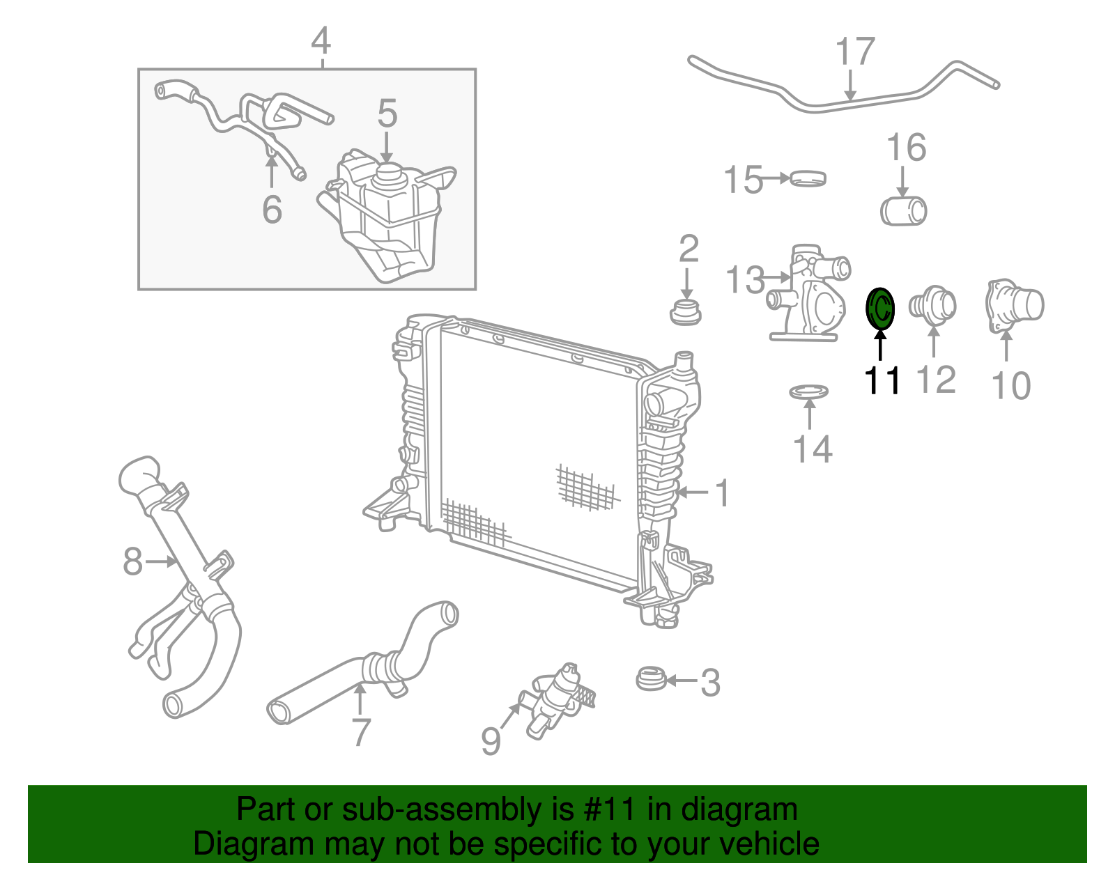 Engine Coolant Thermostat - Ford (XW4Z-8575-CA)