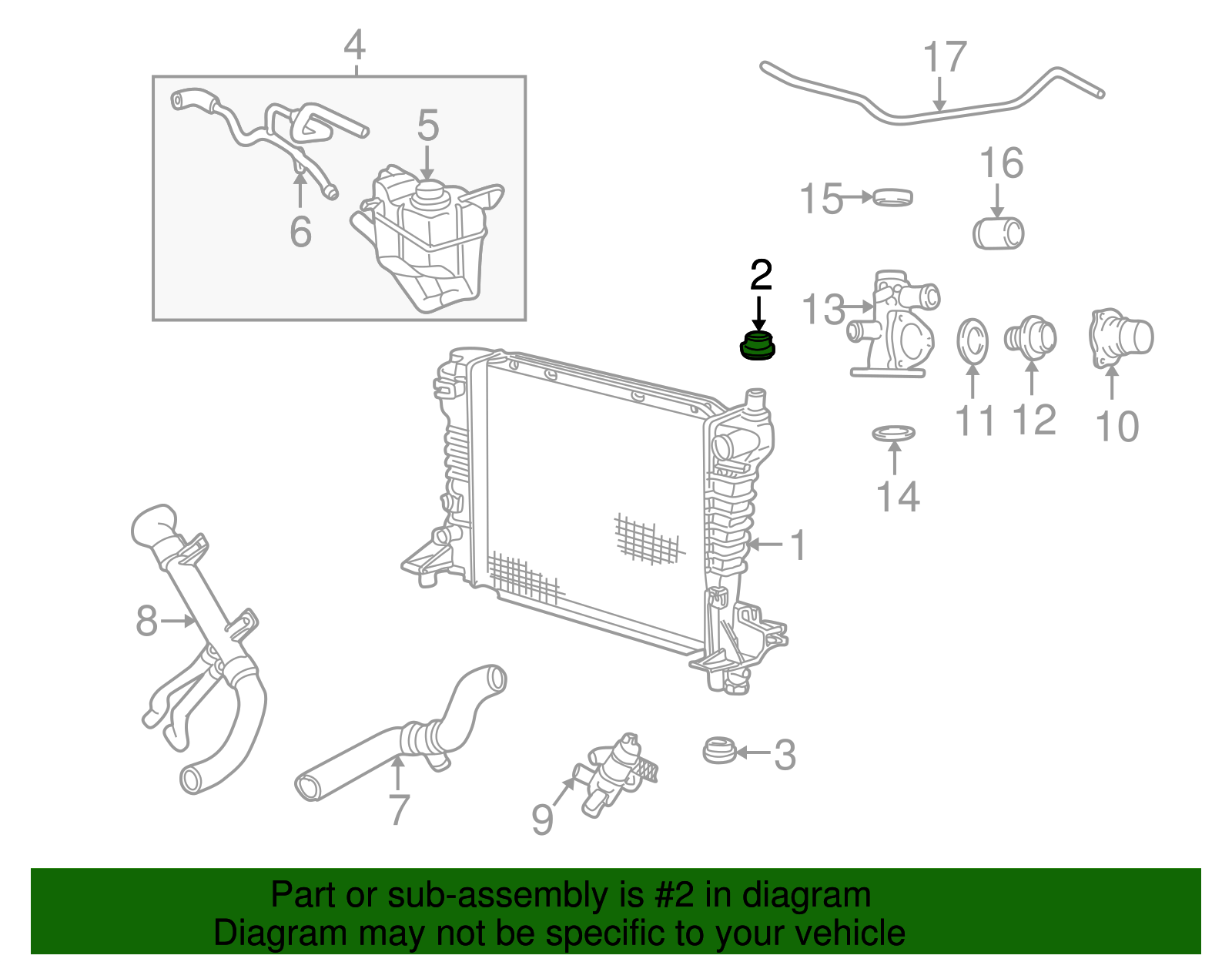 Radiator Upper Bracket - Ford (YR8Z-8A193-BA)