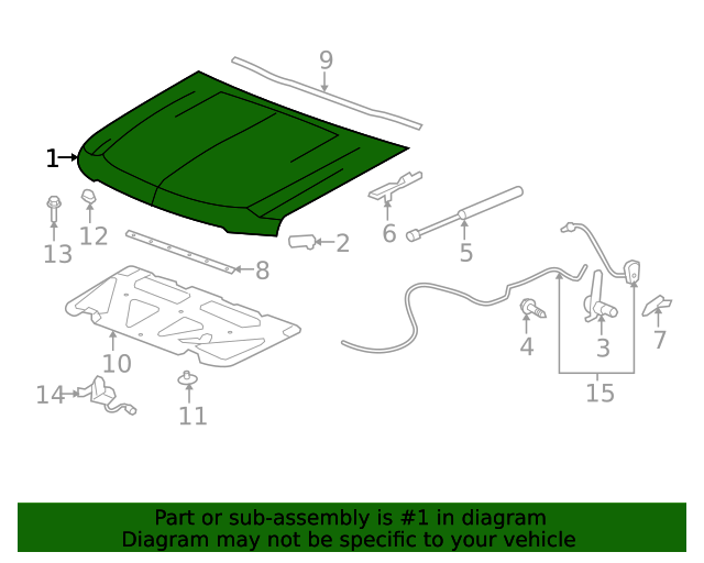 2007-2014 Chevrolet Hood 15939876 | TascaParts.com 
