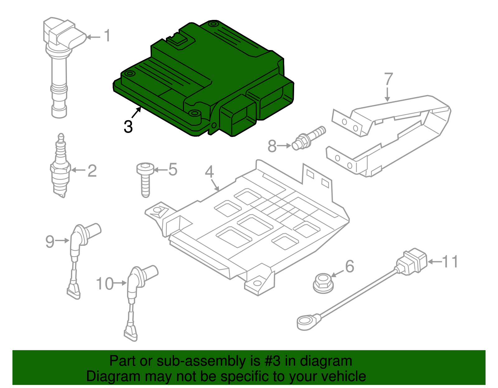 Engine Control Module (ECM) 06J-906-027-AC
