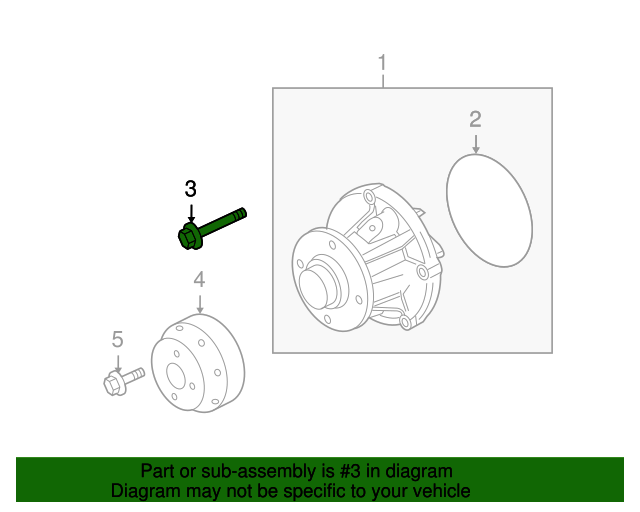W300006 Water Pump Bolt 20082010 Ford E350 Super Duty Ford OEM Parts Direct