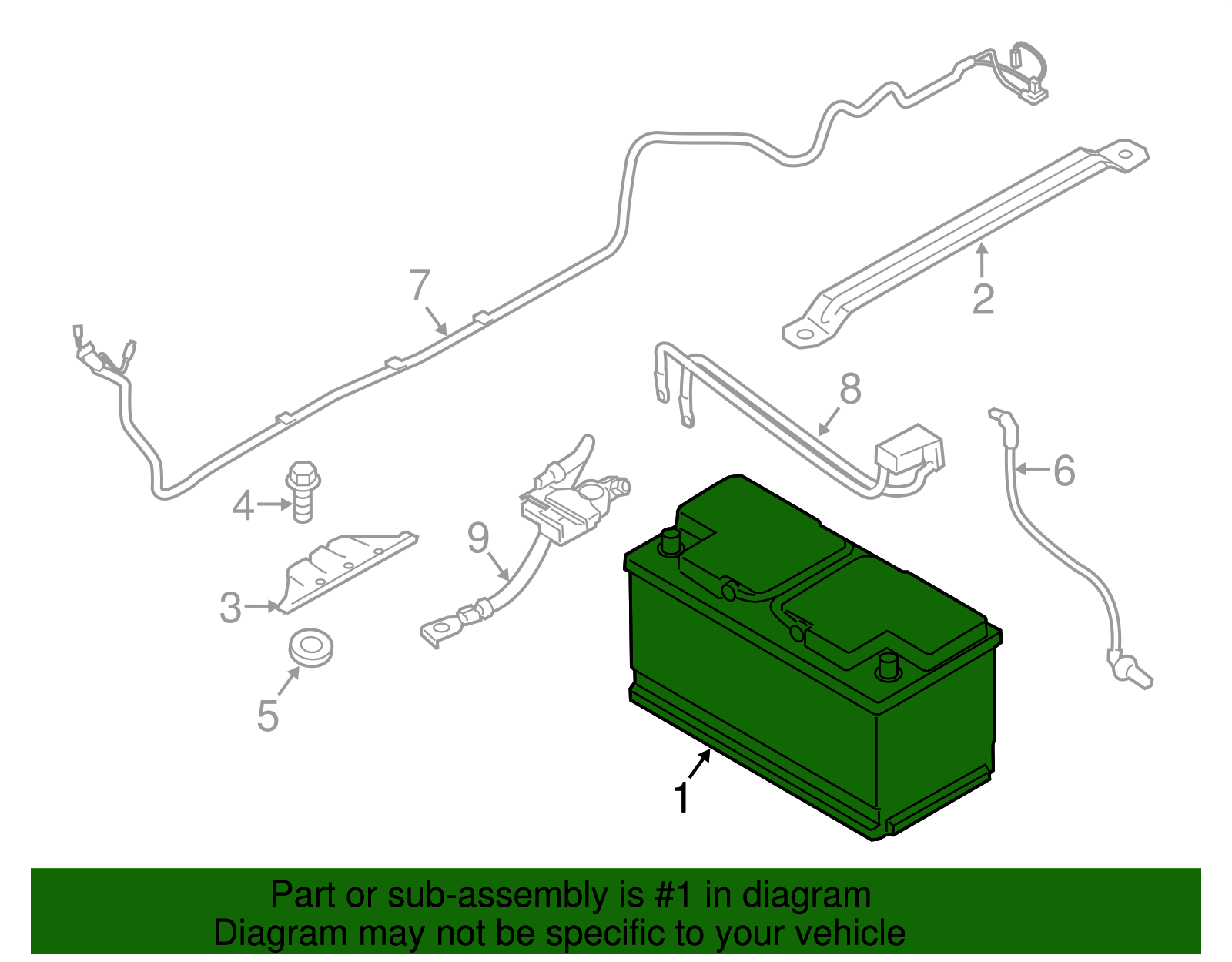 2012-2018 BMW Vehicle Battery 61-21-7-635-788 | BMW Parts Online Hub