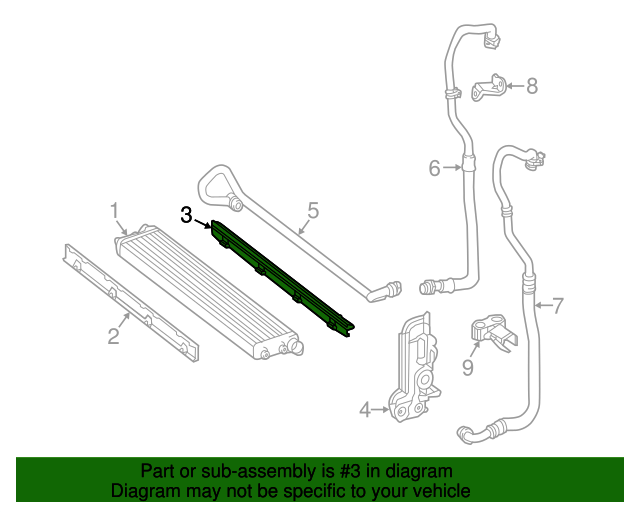 2175050286 Oil Cooler Rear Seal 20152020 MercedesBenz Mercedes