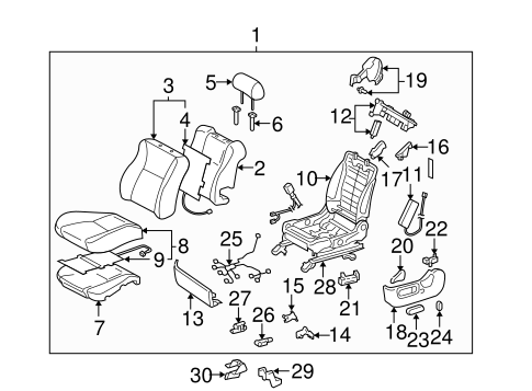 Toyota 72158-06030-B0 Seat Track Bracket Cover