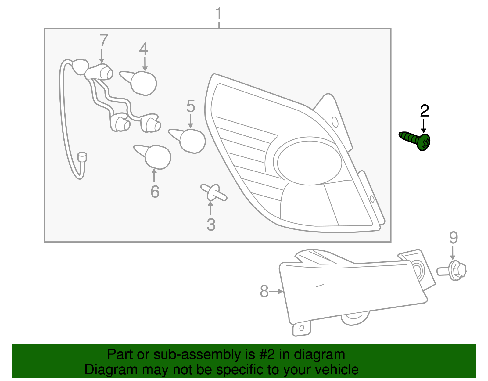 Tail Lamp Bolt - GM (94520636)