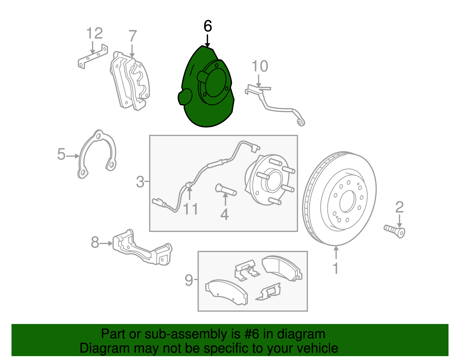 Dorman 947-019 Front Brake Dust Shield - Compatible With Cadillac, Chevy, GMC Trucks & SUVs (2003-2014)