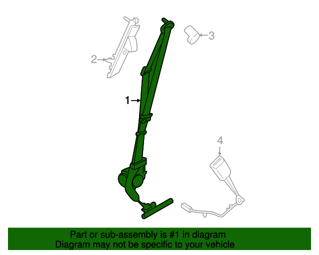Ford KT4Z58611B09AG Pretensioner Seat Belt Retra OEM Ford Parts