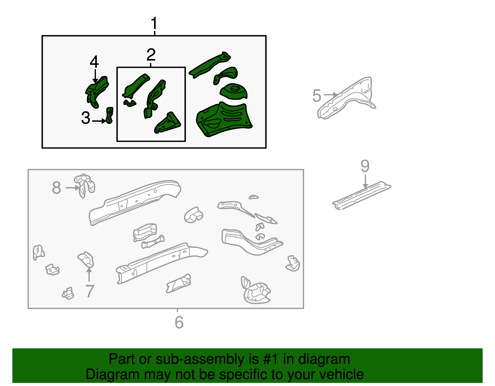 Panel Assembly, Front W/H (Left-hand/Complete) - GM (12335375)