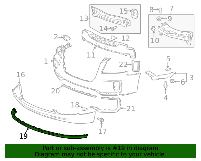 20132017 GMC Terrain Front Bumper Fascia Extension 22946507 OEM