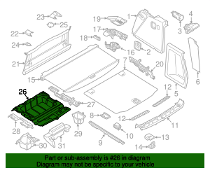 51477396587 - 2018-2024 BMW X3 Luggage Compartment (51-47-7-396-587 ...
