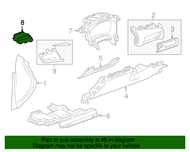 20182022 Buick Enclave Driver Side Instrument Panel Outer Air Outlet