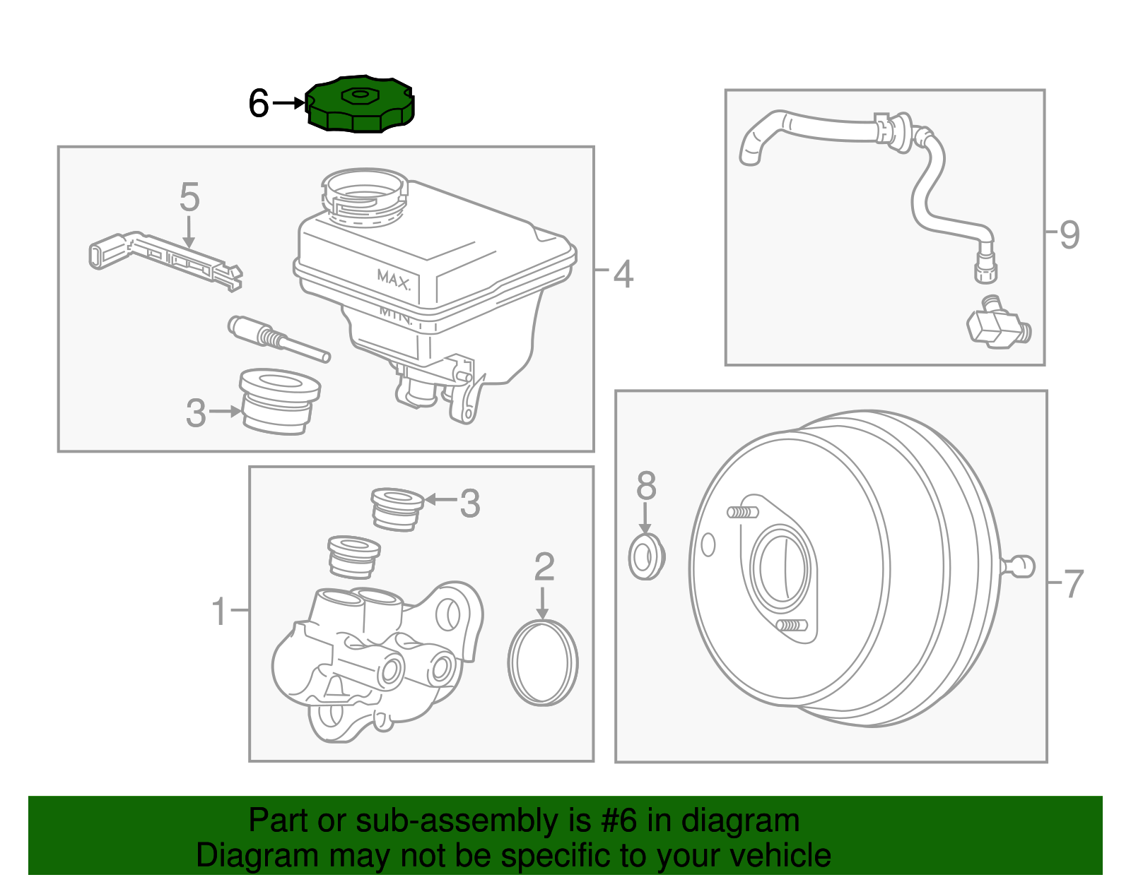 Brake Master Cylinder Reservoir Cap - GM (84329442)