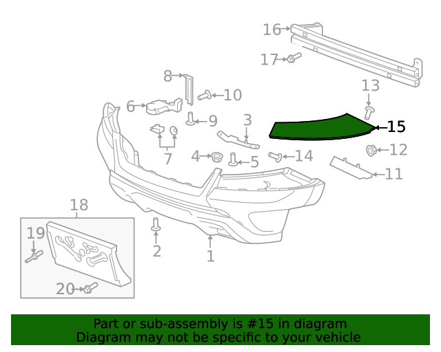 2017-2020 Chevrolet Colorado Outer Cover - Passenger Side (RH  