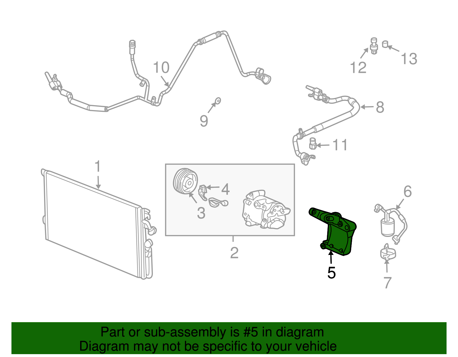 Bracket-A/C Cmpr - GM (12582005)
