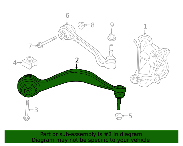 2021-2024 BMW Front Control Arm 31108095654 | OEM Parts Online