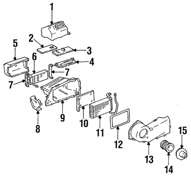 19841994 GM Heating and Air Conditioning Blower Motor with Wheel