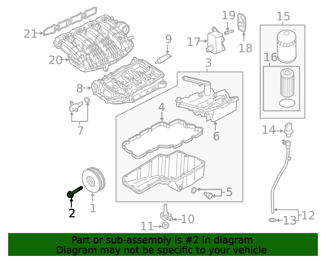 2019-2020 Audi Vibration Damper Bolt WHT-009-475 | Audi USA Parts
