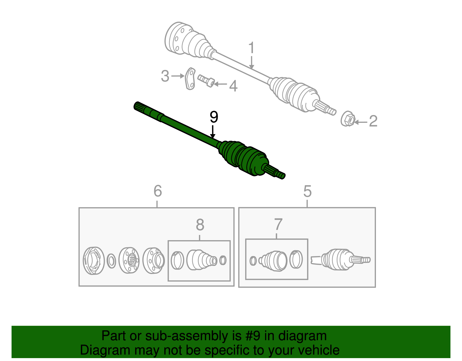 Axle Shaft - Volkswagen (7L0-501-817-B)