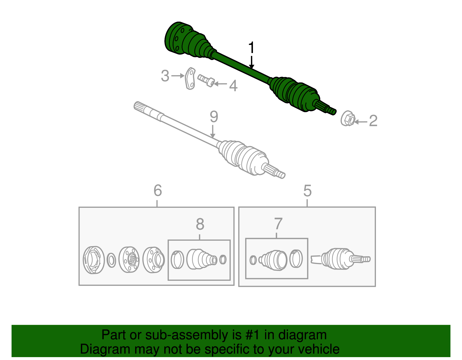 Axle Assembly - Volkswagen (7L0-501-201-C)