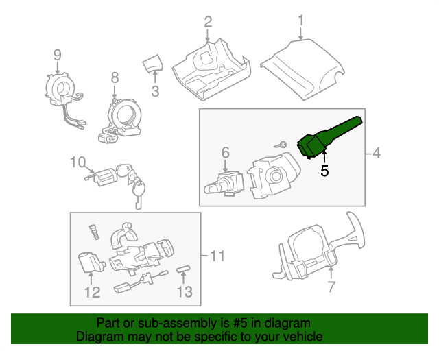 20082017 Mitsubishi Lancer Wiper Switch 8612A045 Mitsubishi Parts