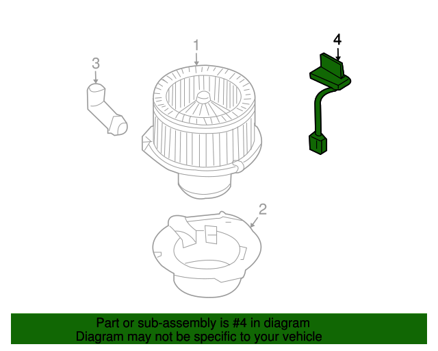 22807121 Heating and Air Conditioning Blower Motor Resistor 20022009