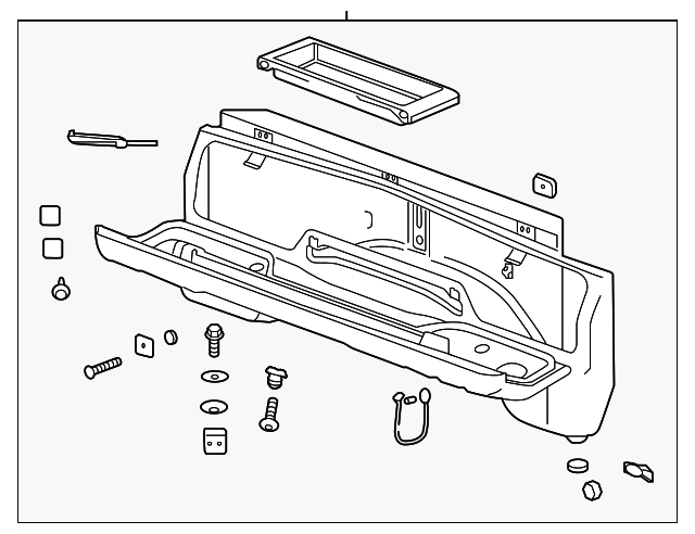 2019-2021 GM Bed Storage Box, Passenger Side-Mounted 84705345 | QuirkParts