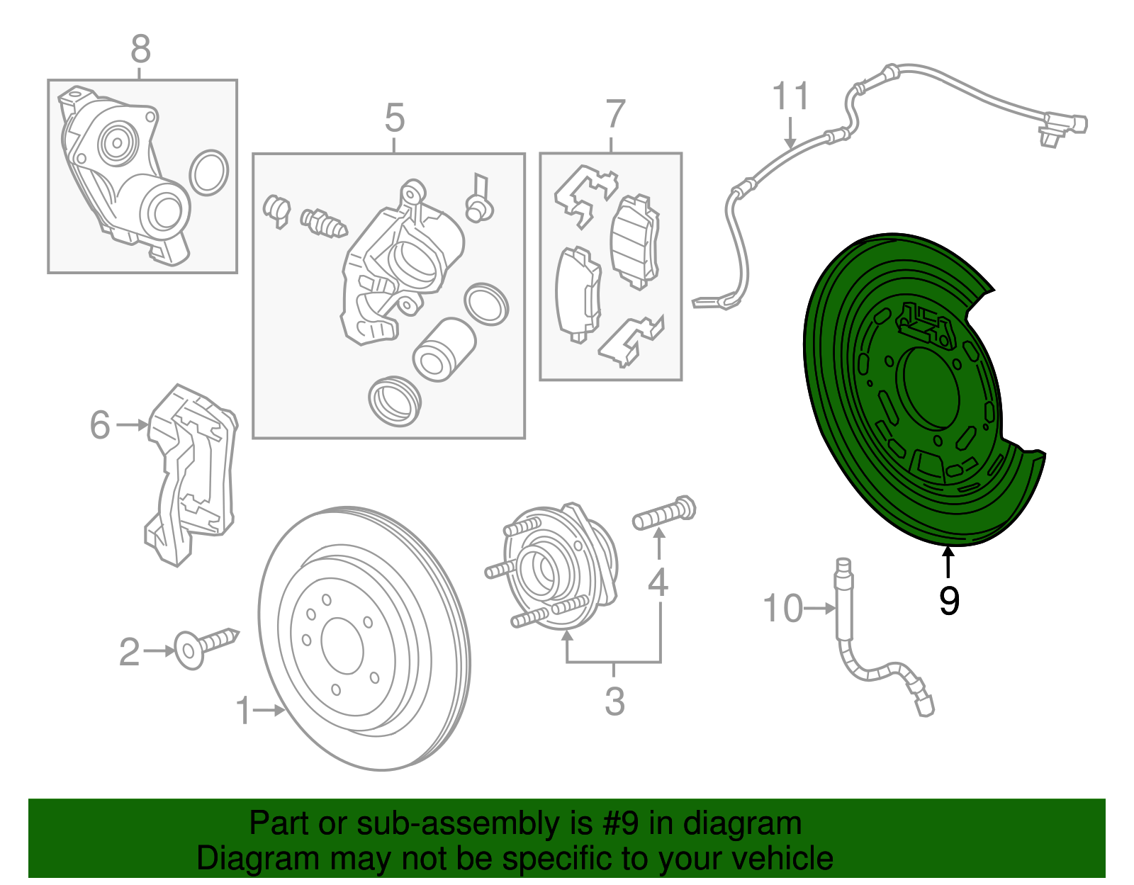 Rear Driver Side Brake Shield - GM (92274271)