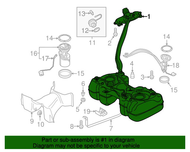 20182023 Volkswagen Tiguan Fuel Tank 5QN201060G VW Parts Vortex