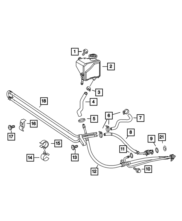 20072009 Dodge Power Steering Hose 68006677AA Mopar eStore