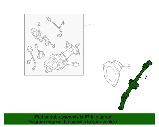 4522008042 Steering Shaft 20042010 Toyota Sienna OEM Genuine Toyota Parts