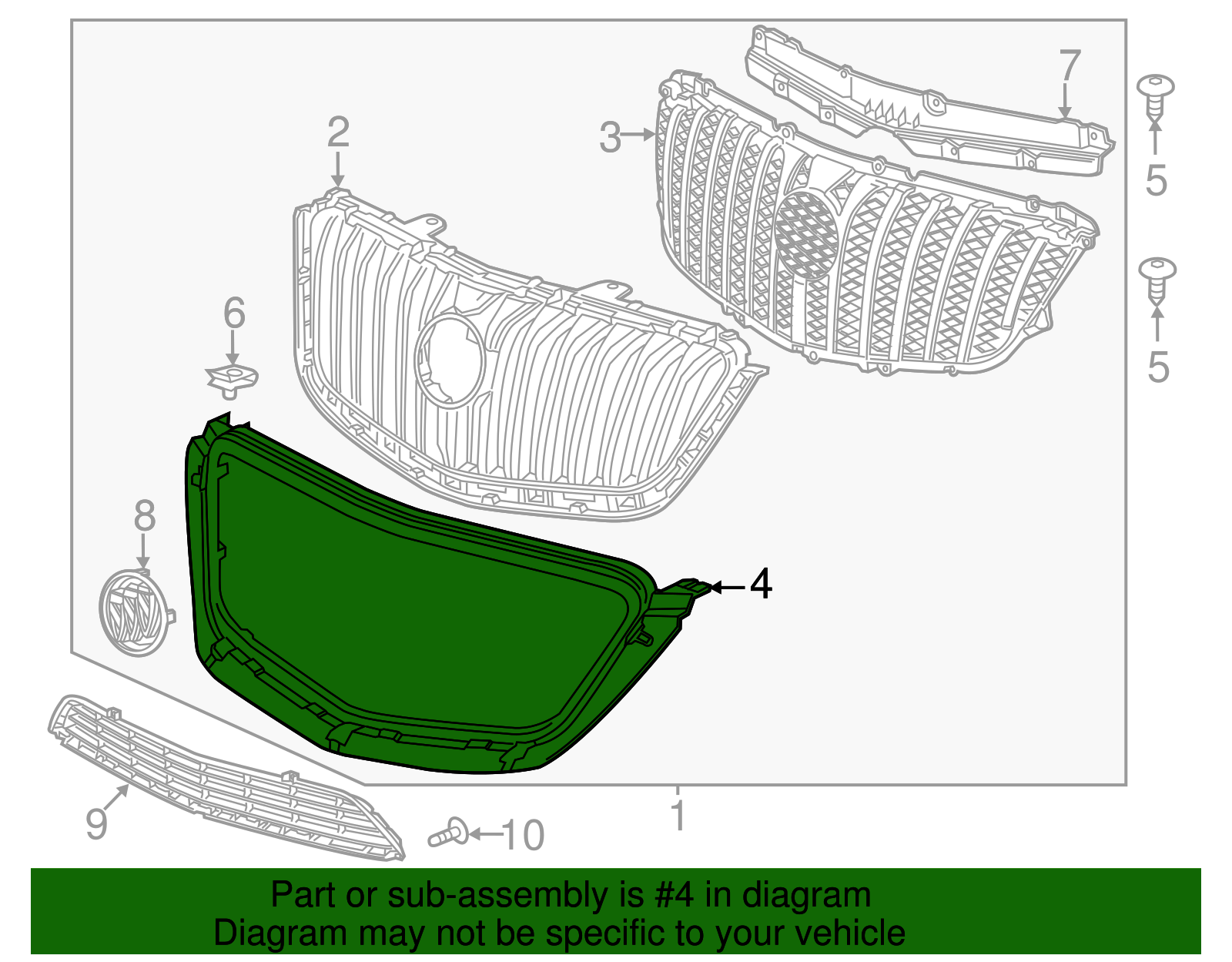 Front Grille Upper Cover - GM (95485094)